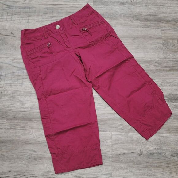 Ann Taylor Vintage Wash Red Khaki Capri Pants Size 6 - Picture 1 of 10